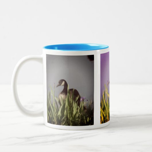 Natuur Canada Goose Irise Tweekleurige Koffiemok (Links)
