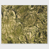 Natuur Cel Gold Mustard Chartreuse Cadeaupapier (Vlak)