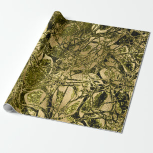 Natuur Cel Gold Mustard Chartreuse Cadeaupapier