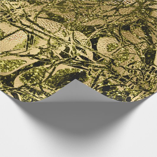 Natuur Cel Gold Mustard Chartreuse Cadeaupapier (Hoek)