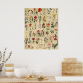 Natuur  chemicaliën Collage afdruk Poster (Keuken)