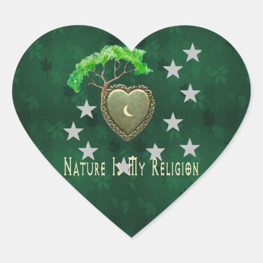 Natuur Church Hart Sticker (Voorkant)