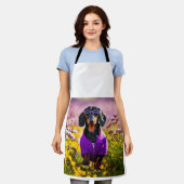 Natuur Cloud Sky One Teckel paarse Zonnebril Schort (Gedragen)