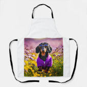 Natuur Cloud Sky One Teckel paarse Zonnebril Schort (Voorkant)