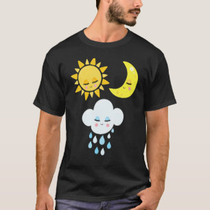 Natuur Clouds Rain Sun Cloud Moon Future Meteorolo T-shirt