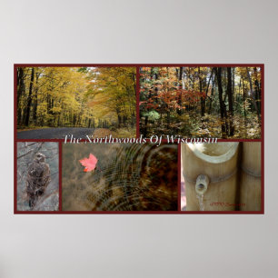 Natuur Collage Print Northwood Wisconsin Seasonal