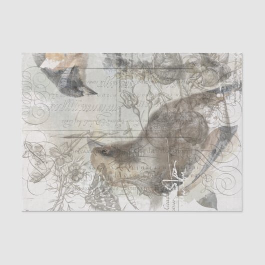 Natuur Collage Tissue Tissuepapier (Voorkant)