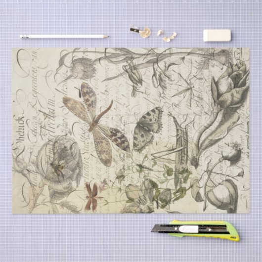 Natuur collage tissuepapier (Craft)