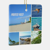 Natuur collage van San Juan, Puerto Rico Keramisch Ornament (Rechts)