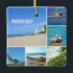 Natuur collage van San Juan, Puerto Rico Keramisch Ornament<br><div class="desc">Natuur collage van San Juan,  Puerto Rico We reisden naar San Juan,  Puerto Rico en huurden een heel aardige chauffeur in voor een persoonlijke reis van 2 uur. Het was ontspannend en vol van opwindende geluiden en kijkers zoals bekeken in deze kleurrijke fotocollage. Door celeste@khoncepts.com #puertorico</div>