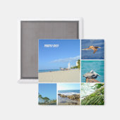 Natuur collage van San Juan, Puerto Rico Magneet (Voorkant / Achterkant)