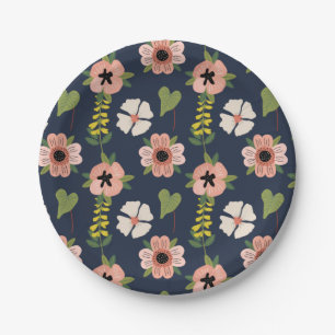 Natuur Colorful Flowers Cute Waterverf Papieren Bordje