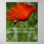 Natuur Colors Emerson Quote Poster (Voorkant)
