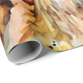 Natuur Companions Waterverf Collage Cadeaupapier (Rol Hoek)