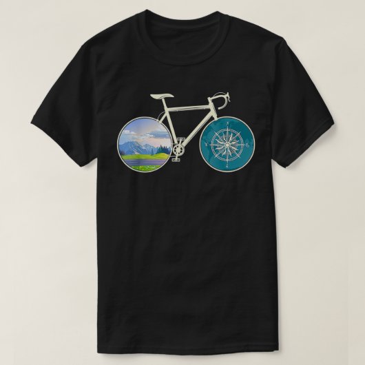 Natuur Compass Forest Bicycle T-shirt (Design voorkant)