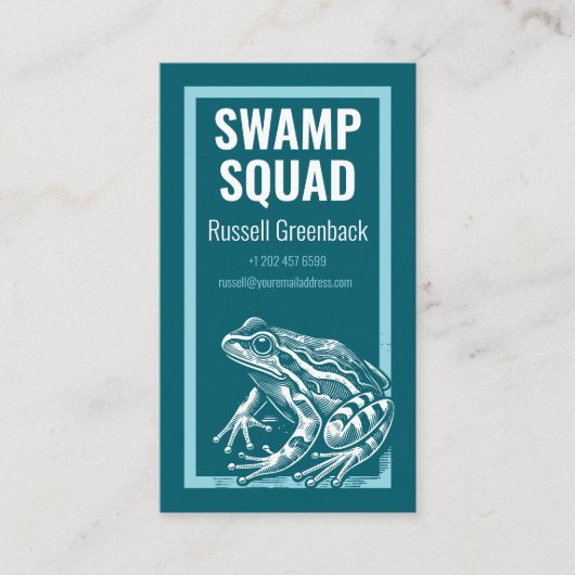 Natuur Conservation Frog of Toad Modern Visitekaartje (Voorkant)