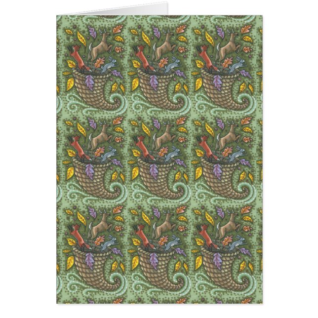 NATUUR CORNUCOPIA THANKSGIVING WENSKAART B (Voorkant)