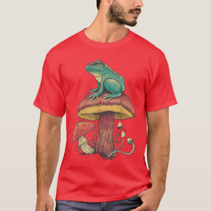Natuur Cottcore paddenstoel Cute Frog Goblincore A T-shirt