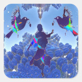 Natuur Dance Poster Vierkante Sticker (Voorkant)