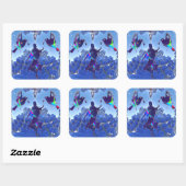 Natuur Dance Poster Vierkante Sticker (Vel)