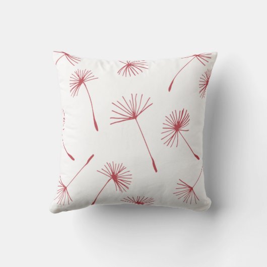 Natuur - Dandelionen in fuschia Kussen (Achterkant)