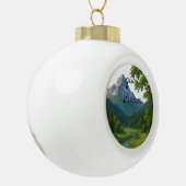 Natuur, de stille bewaker van het leven. keramische bal ornament (Links)