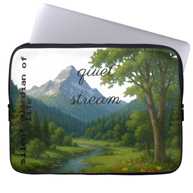 Natuur, de stille bewaker van het leven. laptop sleeve (Voorkant)