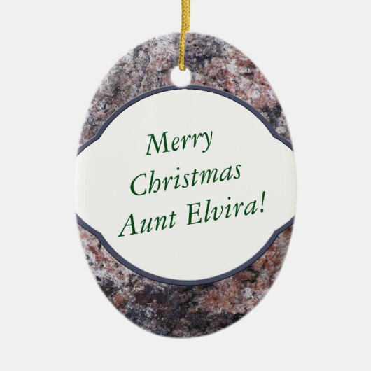 Natuur Decoratief Roze Starttekst Groet 2 Sides Keramisch Ornament (Voorkant)