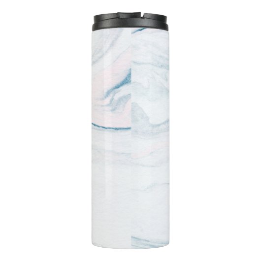 Natuur decoratieve grijs en blauw marmeren steen thermosbeker (Achterkant)