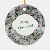 Natuur Decoratieve Witte Granieten Rots met Tekst Keramisch Ornament (Voorkant)