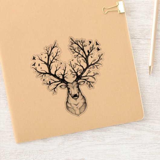 Natuur Deer Sticker (Notitieboek)
