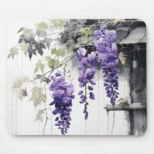 Natuur Delicate Purple Flowers Muismat (Voorkant)