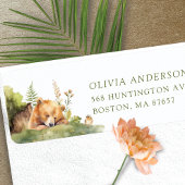 Natuur Delight Baby shower Beer adreslabel Etiket