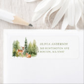 Natuur Delight Baby shower Hertenadreslabel Etiket (Insitu)