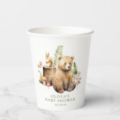 Natuur Delight Beer Baby shower Papieren Bekers (Achterkant)