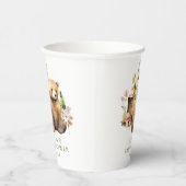 Natuur Delight Beer Baby shower Papieren Bekers (Rechts)