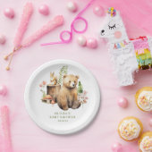 Natuur Delight Beer Baby shower Papieren Bordje (Feest)