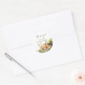 Natuur Delight Beer Baby shower Ronde Sticker (Envelop)