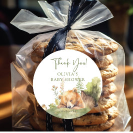 Natuur Delight Beer Baby shower Ronde Sticker