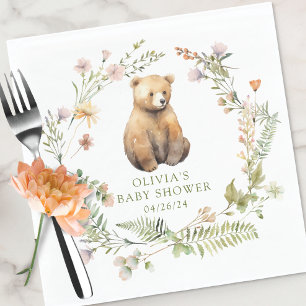 Natuur Delight Beer Baby shower Servet