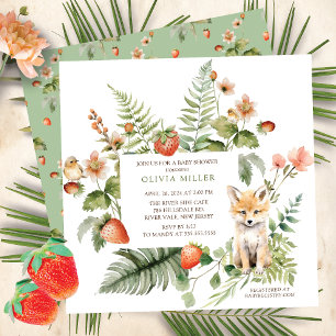 Natuur Delight Fox Baby shower Kaart