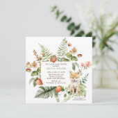 Natuur Delight Fox Baby shower Kaart (Staand voorkant)