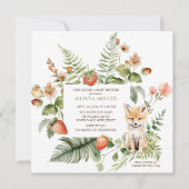 Natuur Delight Fox Baby shower Kaart (Voorkant)