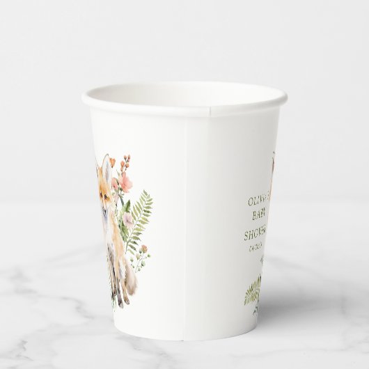 Natuur Delight Fox Baby shower Papieren Bekers