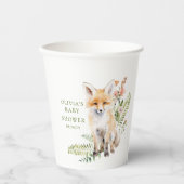 Natuur Delight Fox Baby shower Papieren Bekers (Voorkant)