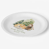 Natuur Delight Fox Baby shower Papieren Bordje (Gekanteld)