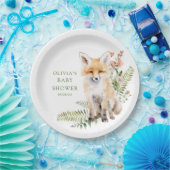 Natuur Delight Fox Baby shower Papieren Bordje (Feest)