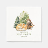 Natuur Delight Fox Baby shower Servet (Voorkant)