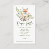 Natuur Delight Fox Luier Raffle Behuizing Kaart (Voorkant)