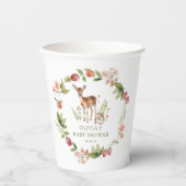 Natuur Delight Herten Baby shower Papieren Bekers (Voorkant)